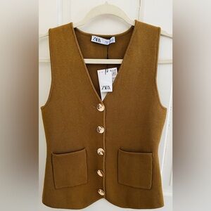Zara brown Knit Vest